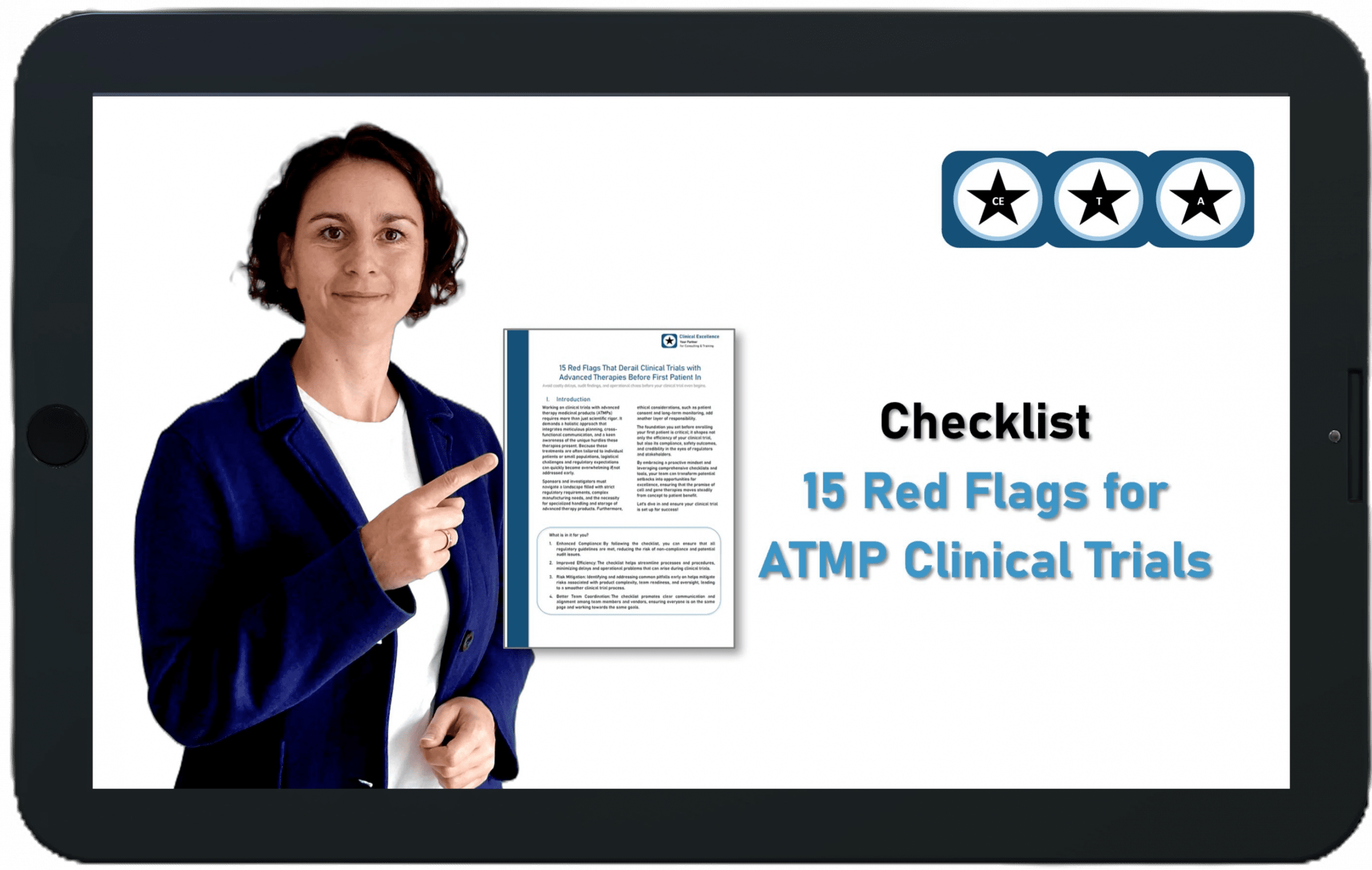 MOCK_Tablet_15 Red Flags Checklist - 15 Red Flags for ATMP Clinical Trials